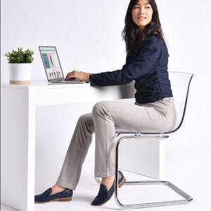 Betabrand dress yoga pant in almond herringbone